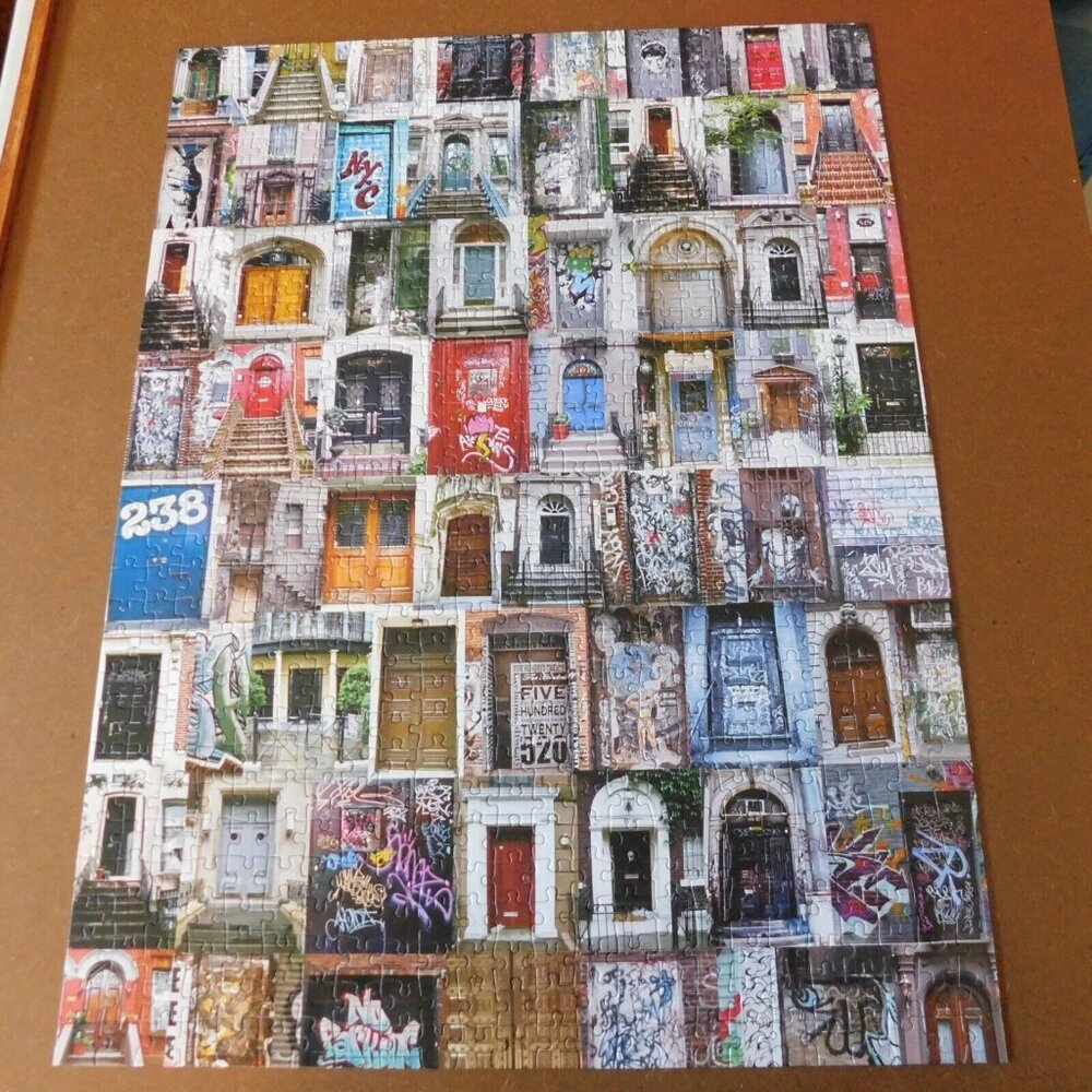 City Doors Jigsaw Puzzle 750 Pieces Made In USA Re-marks 18 x 24 Complete Bagged